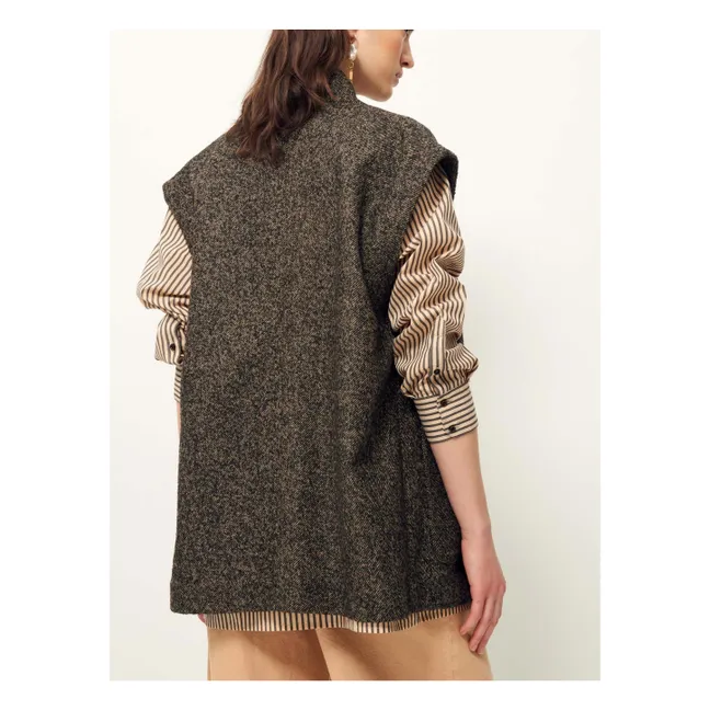 Chaqueta sin mangas Hey Jude Lana reciclada | Gris Antracita