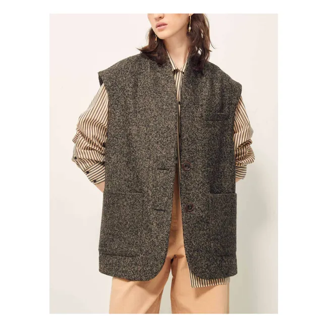 Chaqueta sin mangas Hey Jude Lana reciclada | Gris Antracita