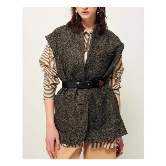 Chaqueta sin mangas Hey Jude Lana reciclada | Gris Antracita