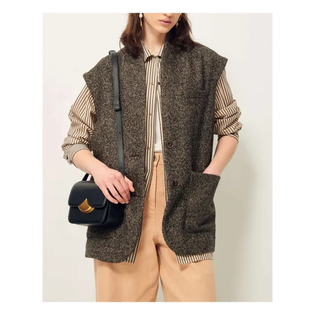 Chaqueta sin mangas Hey Jude Lana reciclada | Gris Antracita