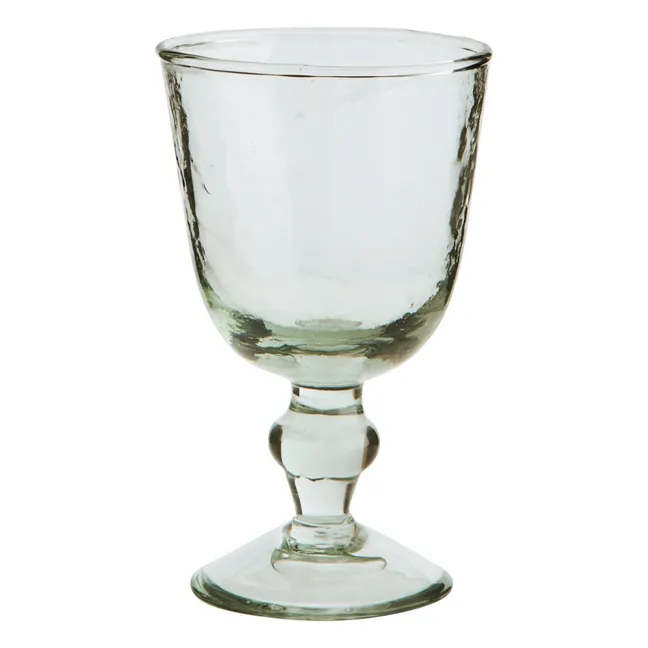 Verre à pied martelé