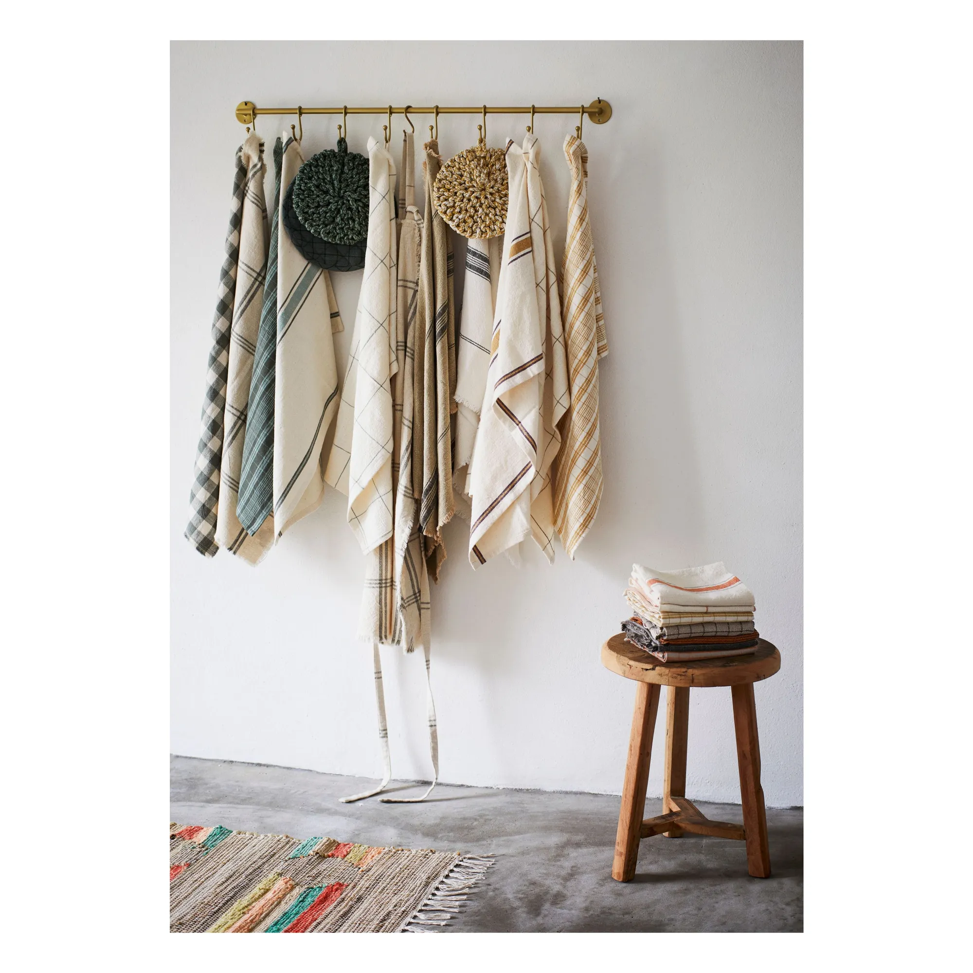 Porte-manteaux en fer | Doré- Image produit n°1