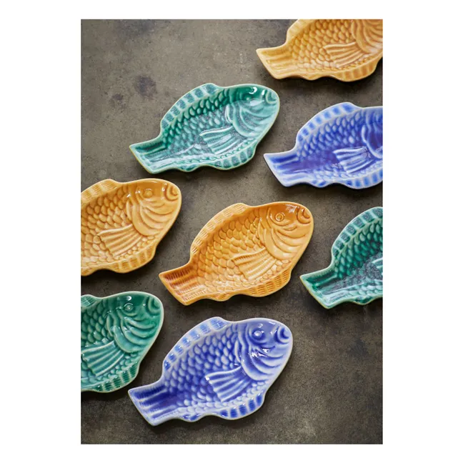 Piatto da pesce in gres | Verde