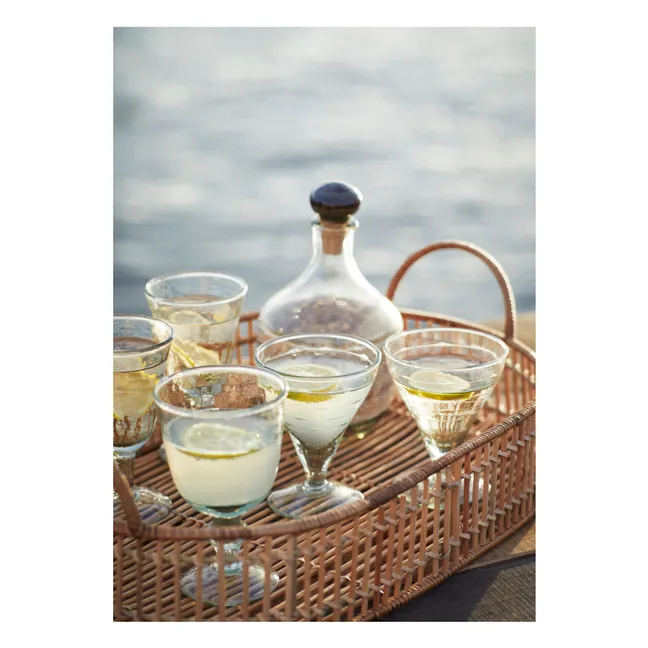 Verre à pied martelé