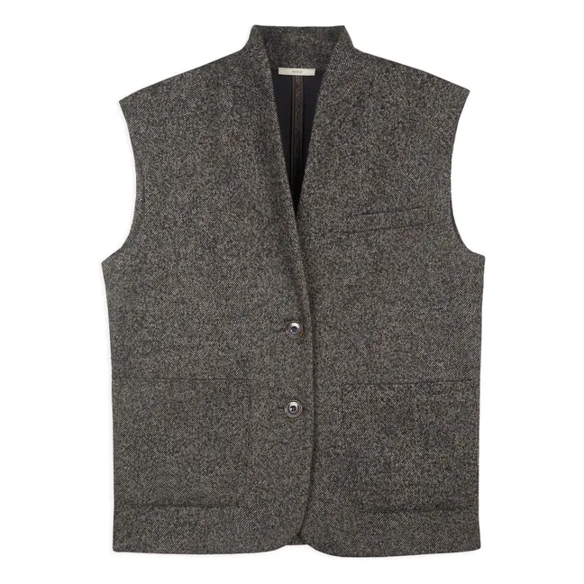 Chaqueta sin mangas Hey Jude Lana reciclada | Gris Antracita