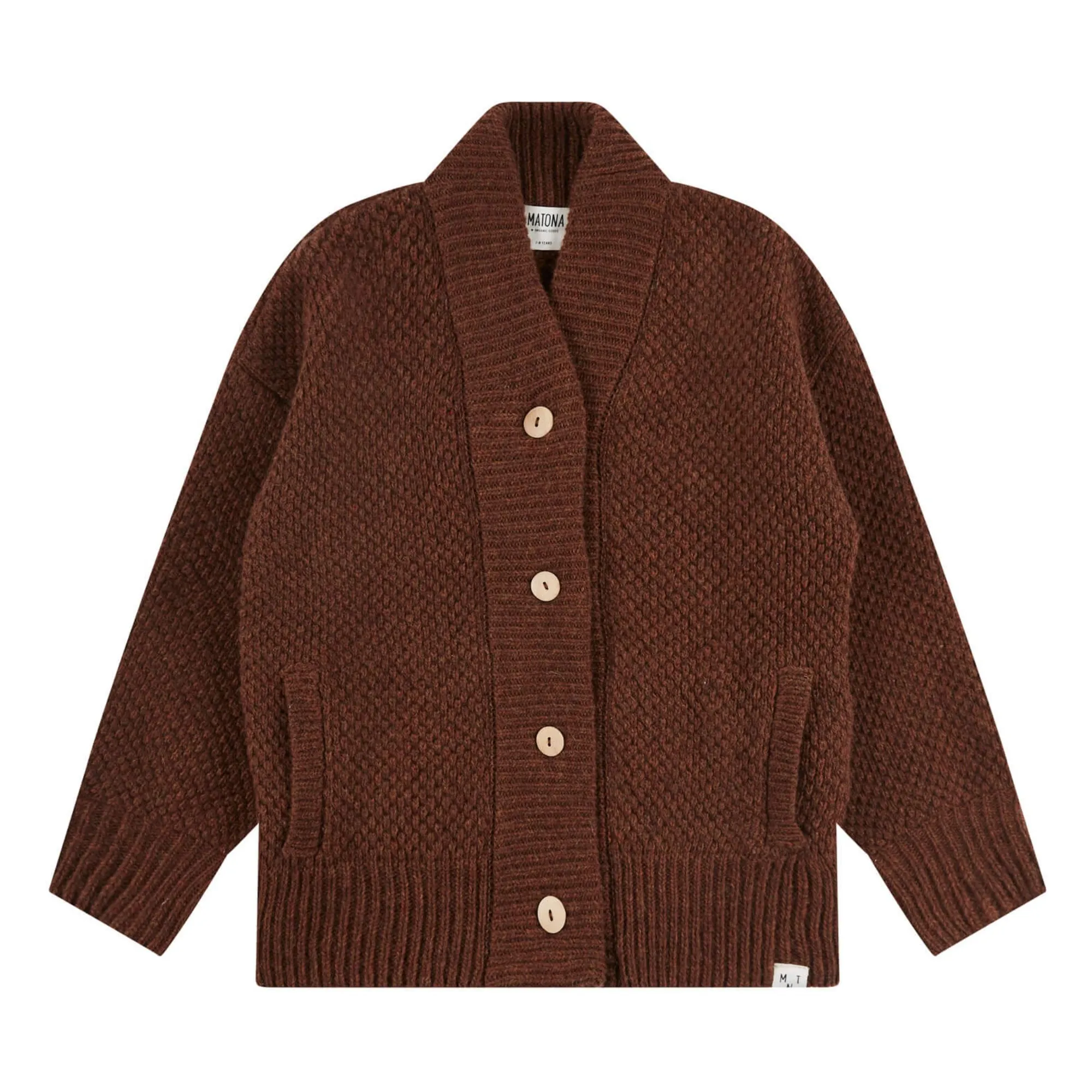 Matona Brown Wool Cardigan