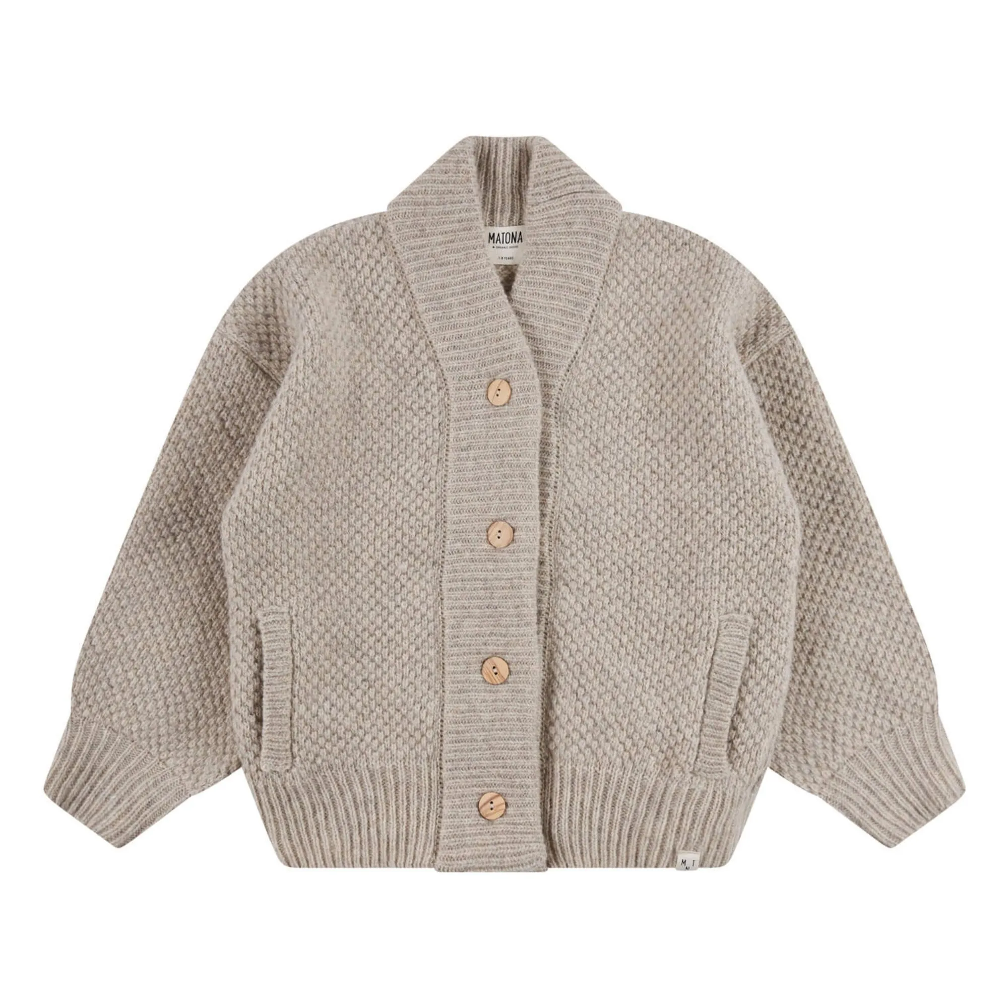 Matona Oatmeal Wool Cardigan