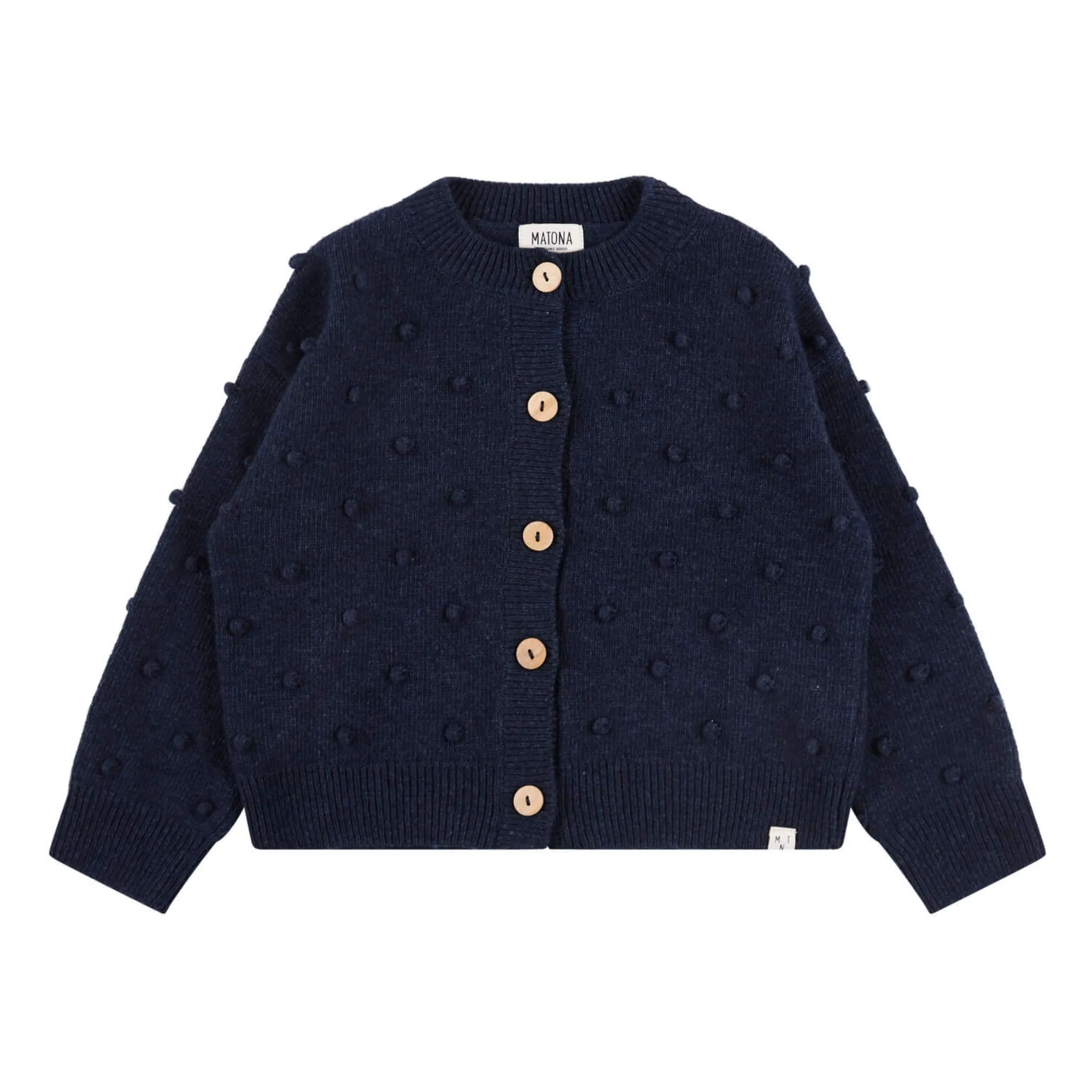 Matona Navy Blue Popcorn Cardigan