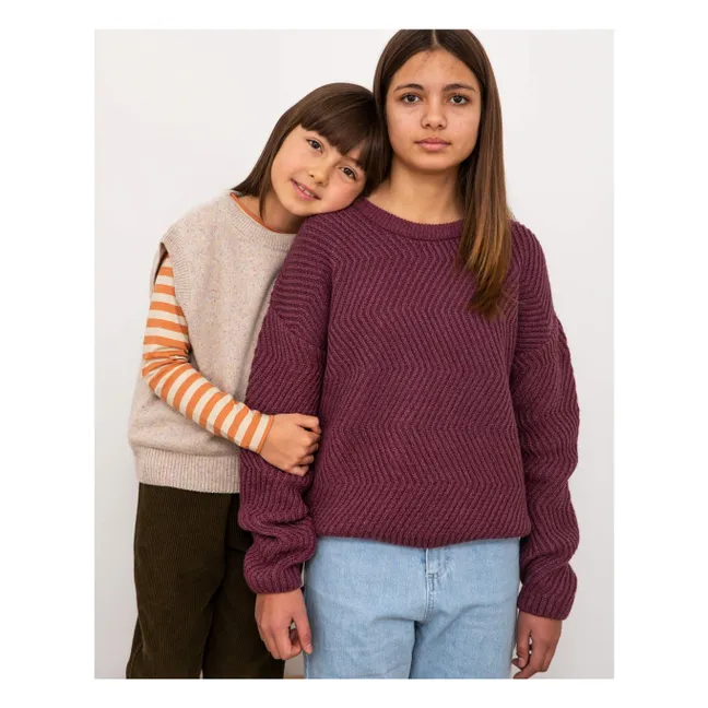 Ärmelloser Pullover aus Wolle | Beige