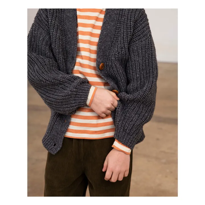 Cárdigan de lana | Gris Antracita- Imagen del producto n°6