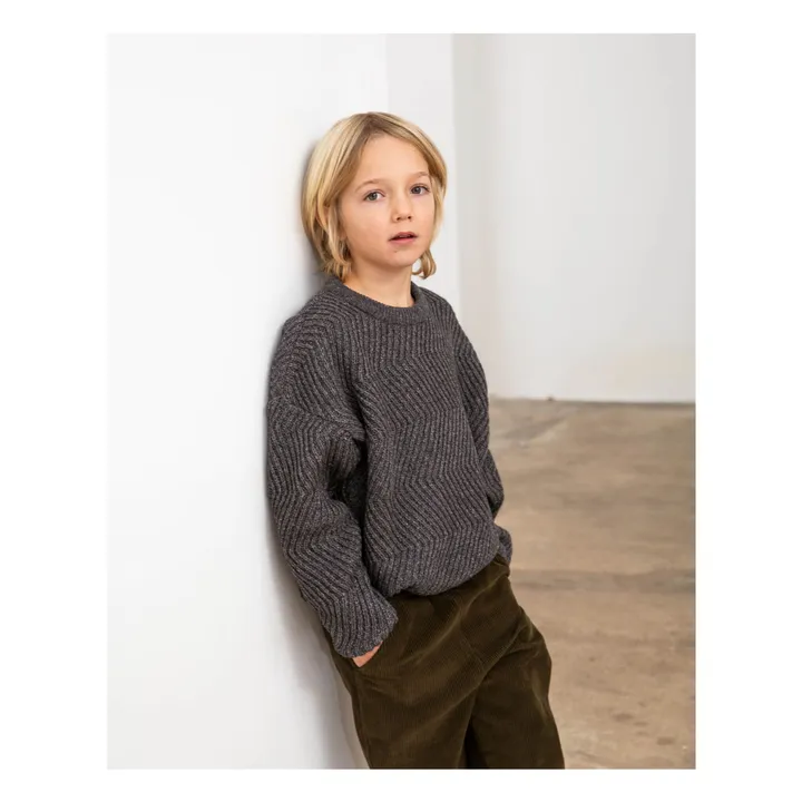Pull Ample Laine | Gris anthracite- Image produit n°1