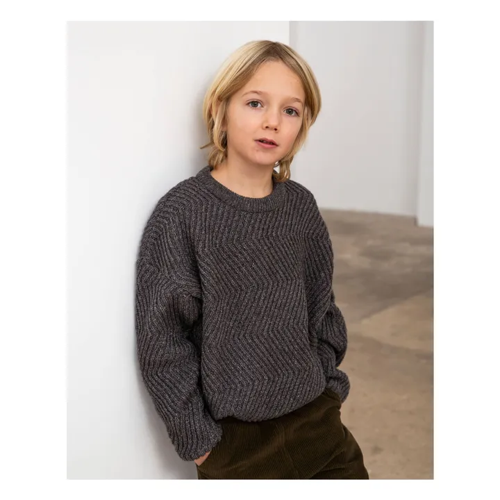 Pull Ample Laine | Gris anthracite- Image produit n°6