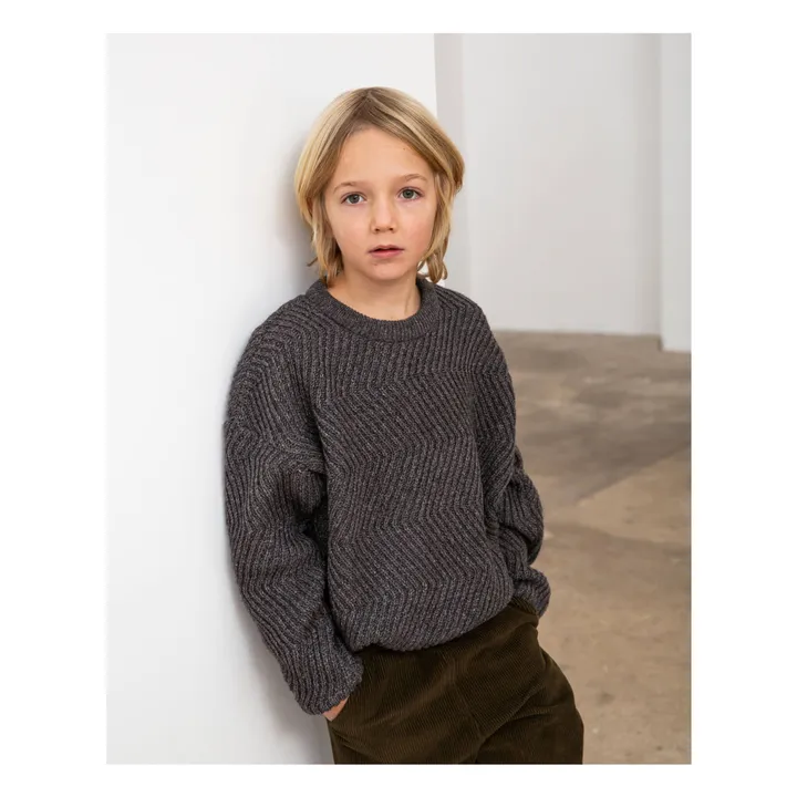 Pull Ample Laine | Gris anthracite- Image produit n°2