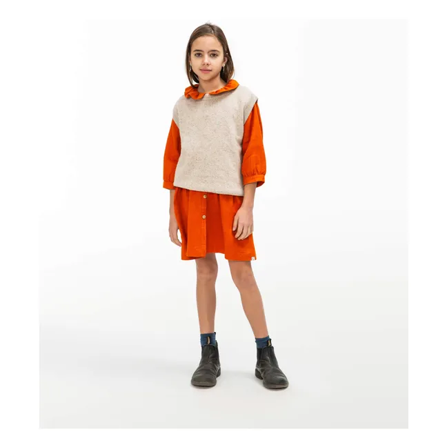 Ärmelloser Pullover aus Wolle | Beige