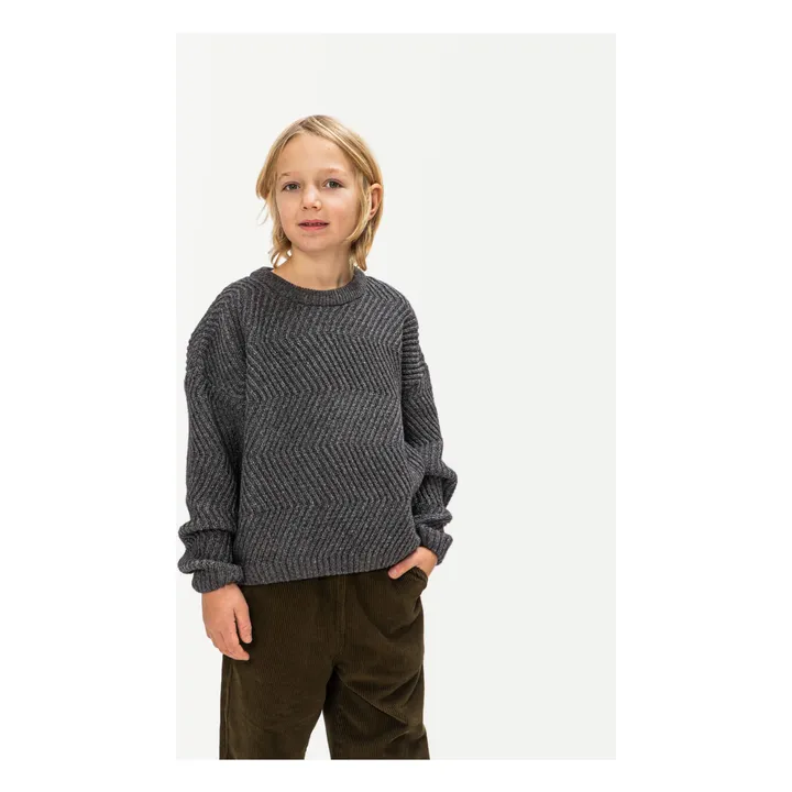 Pull Ample Laine | Gris anthracite- Image produit n°3
