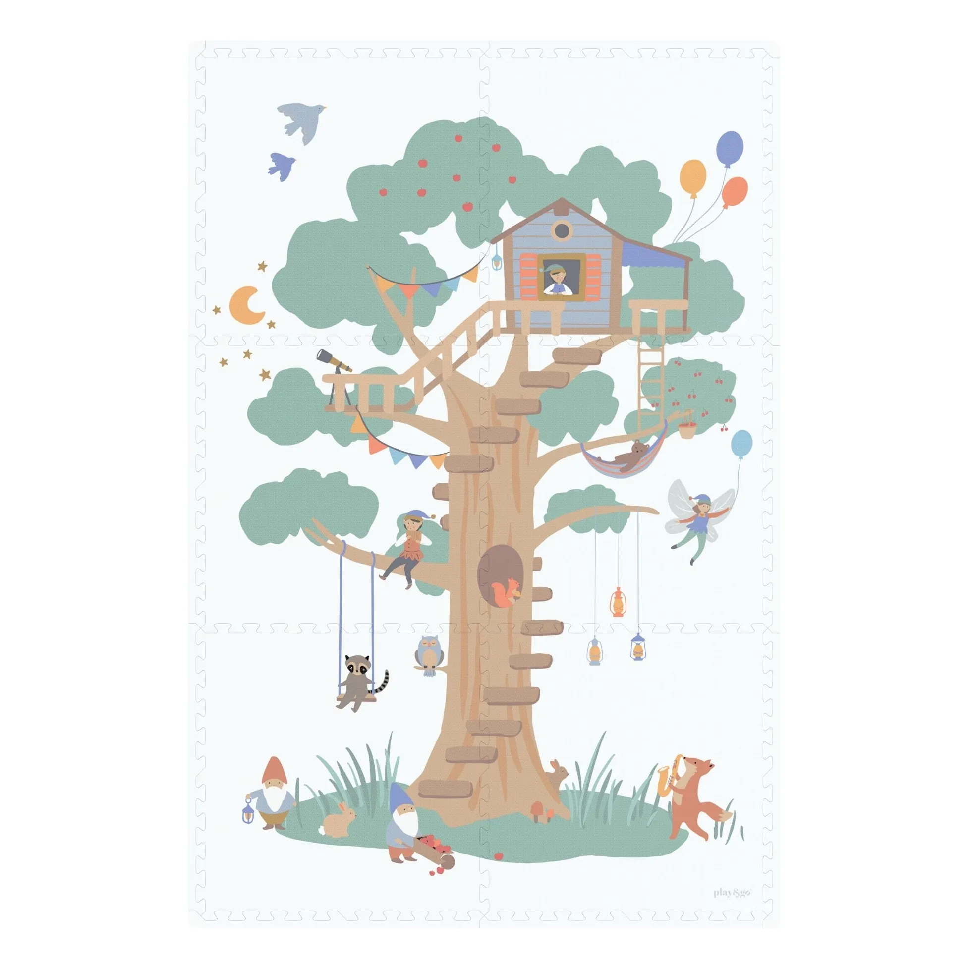 Play And Go Multicoloured Tiloo Modular Playmat - Tree