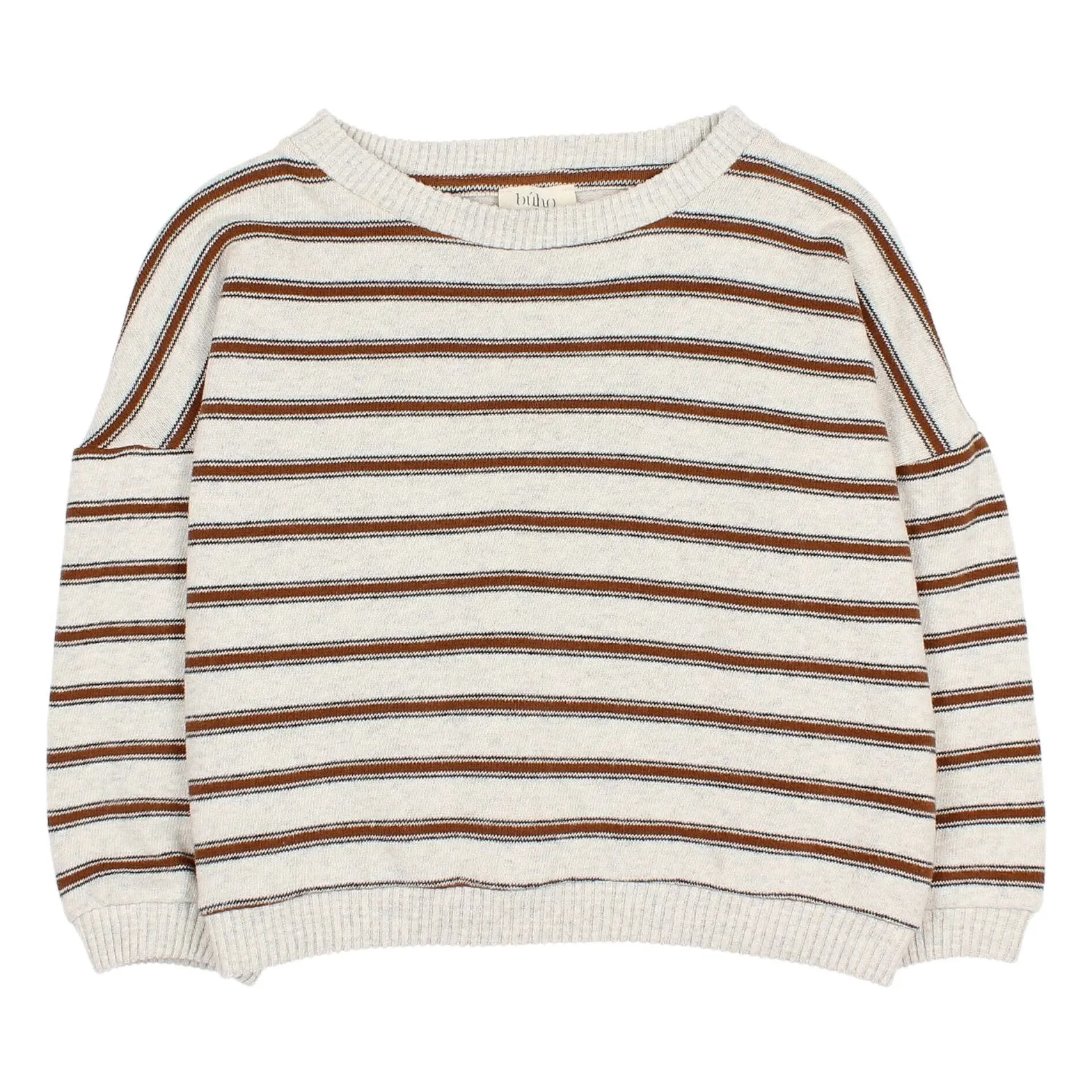 Búho Ecru Jersey Striped Sweatshirt