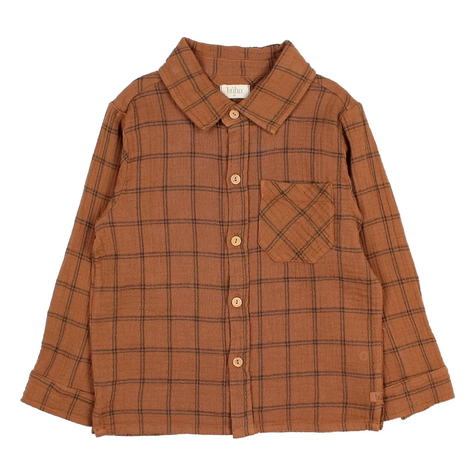 Búho Caramel Mountain Cotton Gauze Shirt