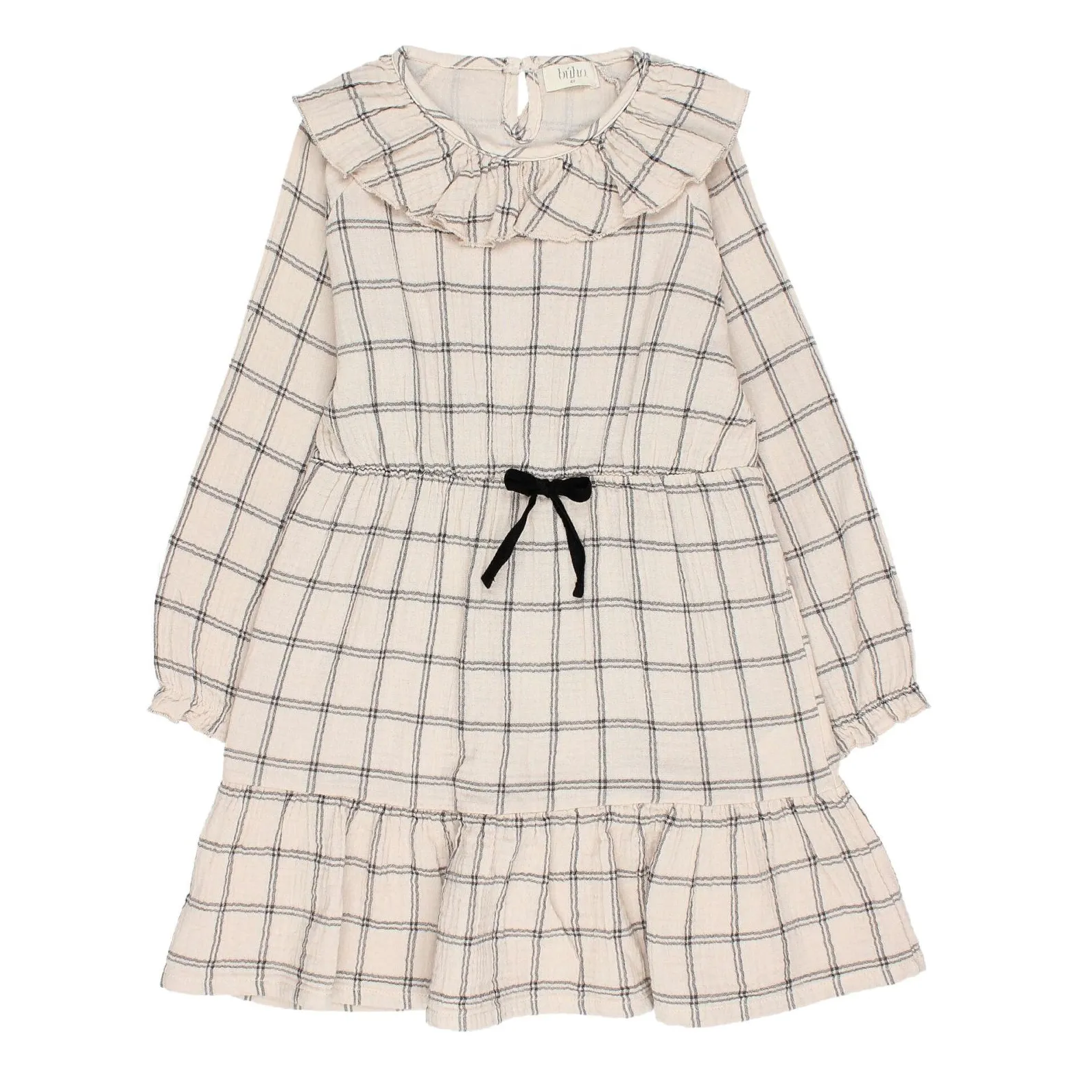Búho - Robe Fille - Coton Biologique - Ecru - 3 ans