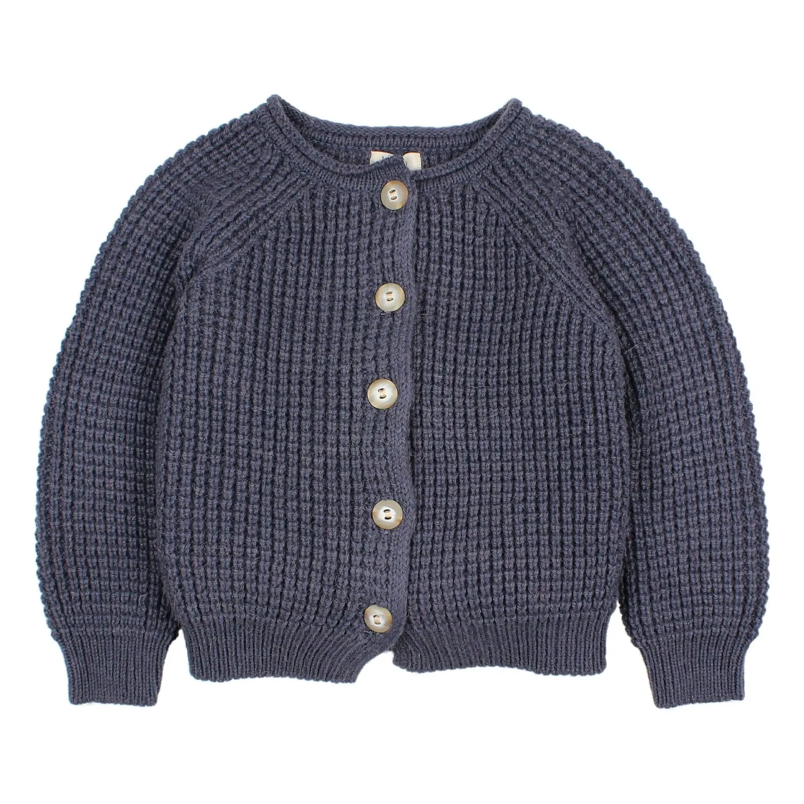 Búho Navy Blue Plain Cardigan