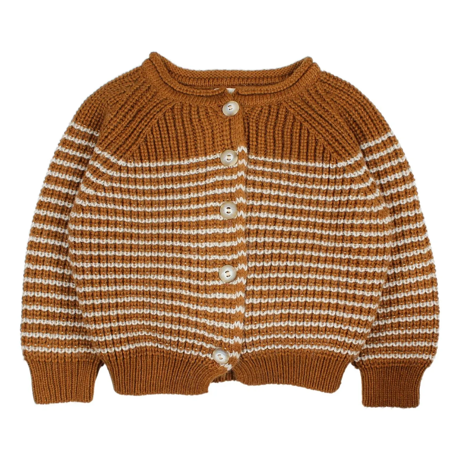 Búho - Gilet Garçon - 4 ans - Caramel - Acrylique/Laine/Alpaga