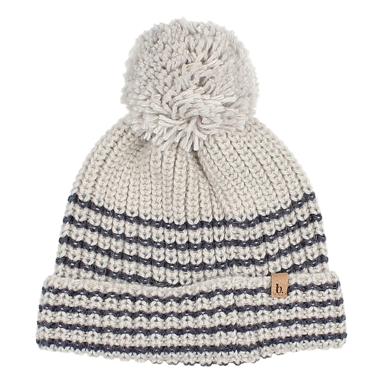 Búho Light Grey Bonnet Bretone Pompon