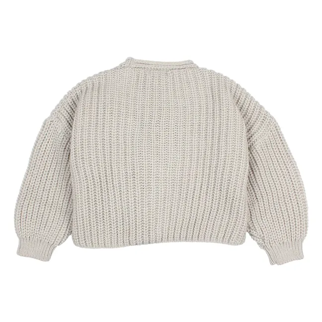 Cardigan Bolsillos | Gris Claro