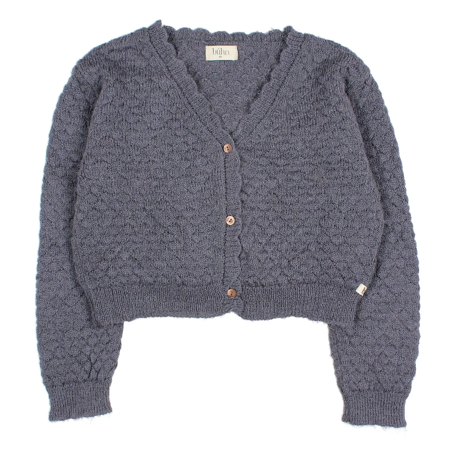 Búho - Gilet - Fille - 6 ans - Bleu - Veste en tricot