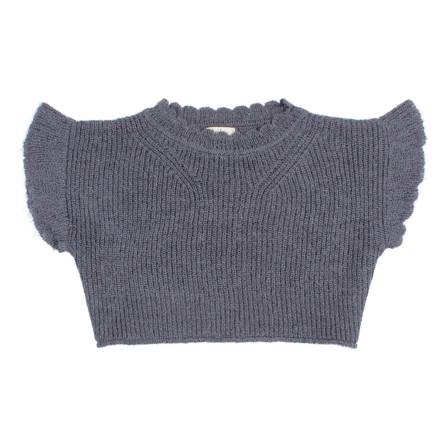 Búho - Gilet Court Enfant Tricot - Bleu - 3 ans