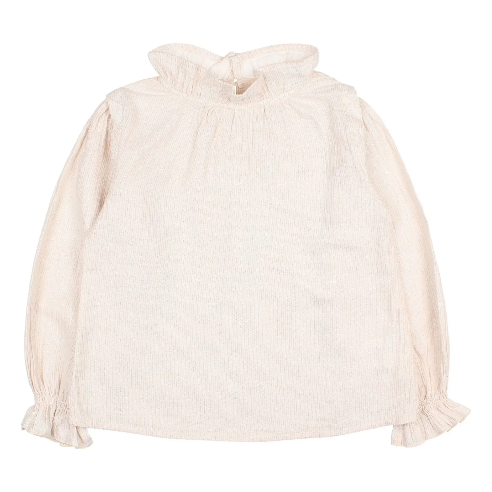 Búho Pale Pink Lurex Cotton Gauze Blouse