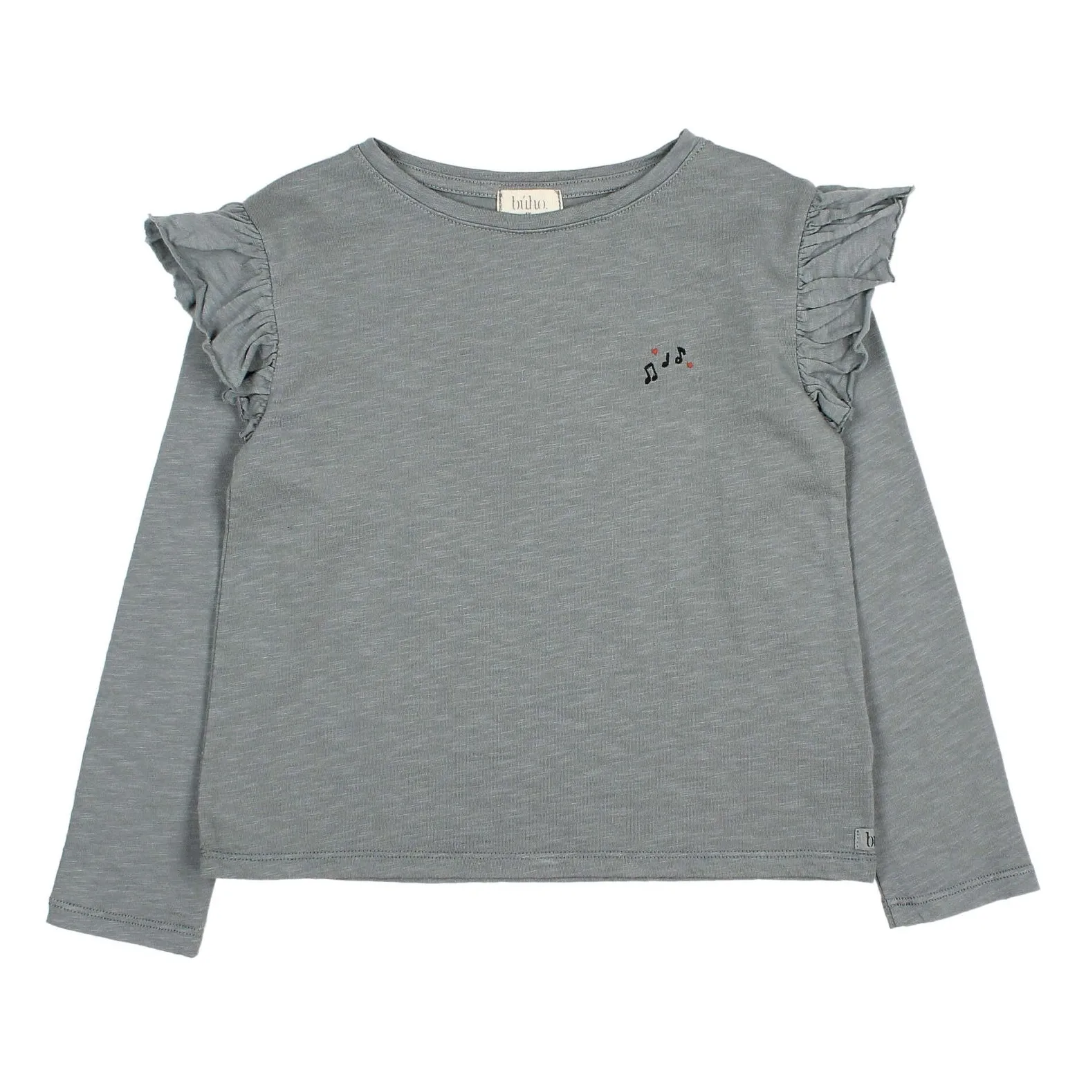 Búho - T-shirt manches longues - Coton - Gris - 2 ans
