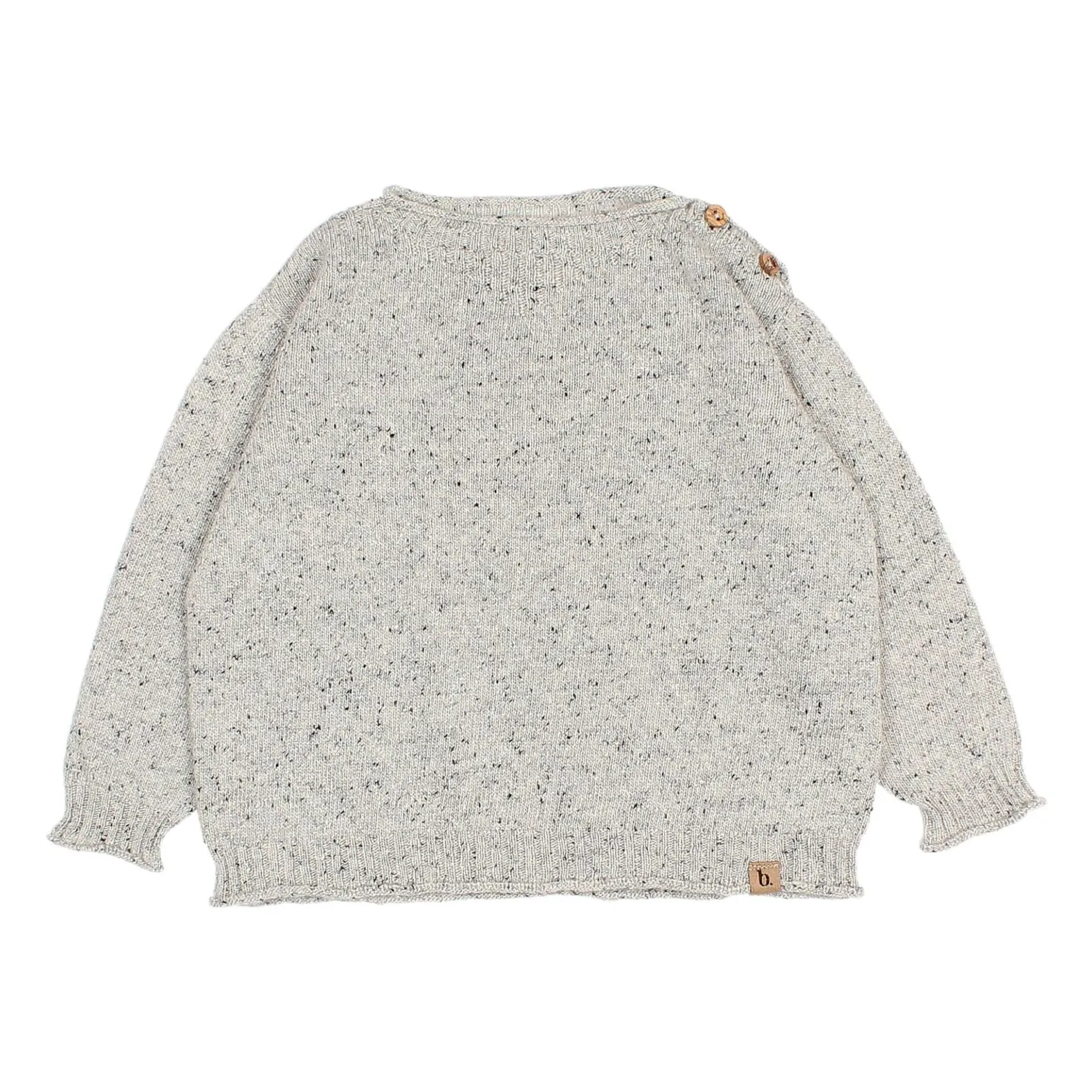 Búho Gris Galet Baby Fine Knit Sweater