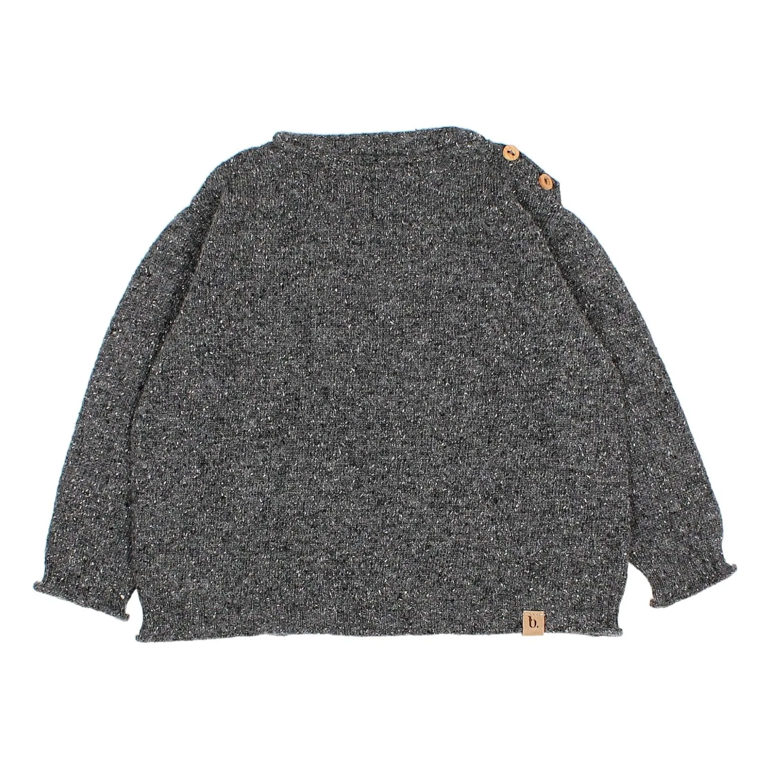 Búho Charcoal Grey Baby Fine Knit Sweater