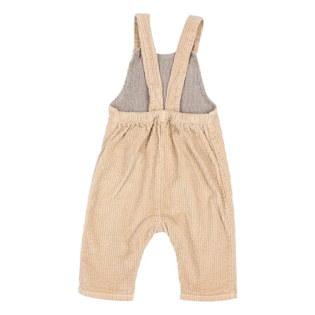 Corduroy dungarees | Beige