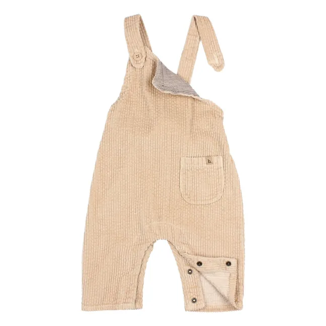 Corduroy dungarees | Beige