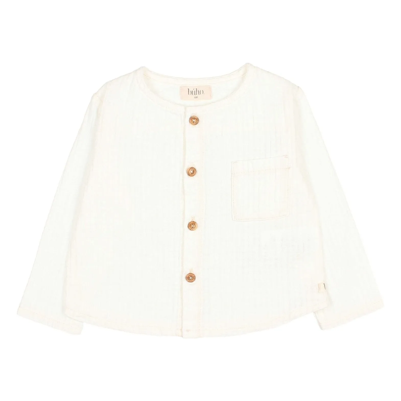 Búho Ecru Baby Waffle Shirt
