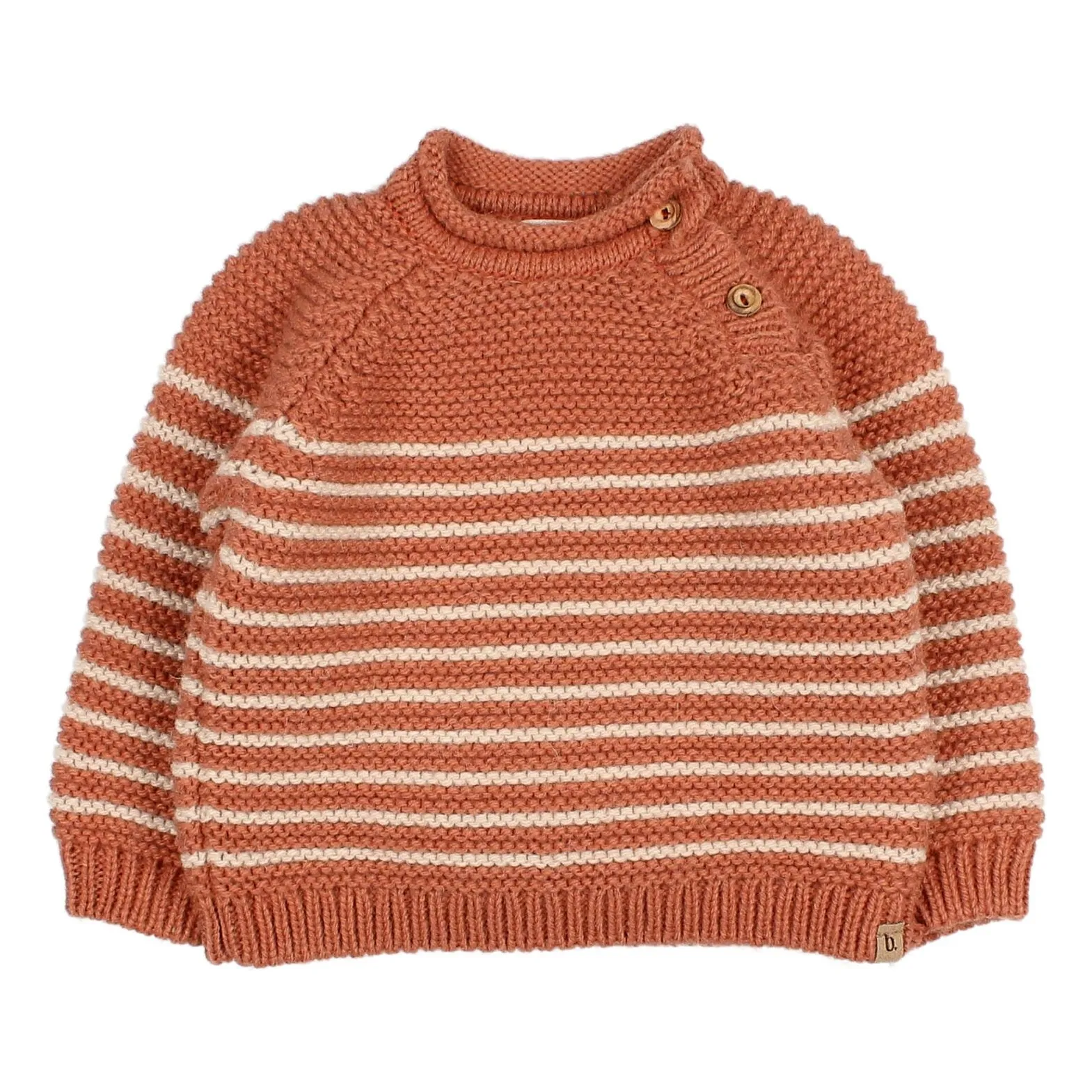Búho - Pull Col Rond - 9 mois - Terracotta - Laine