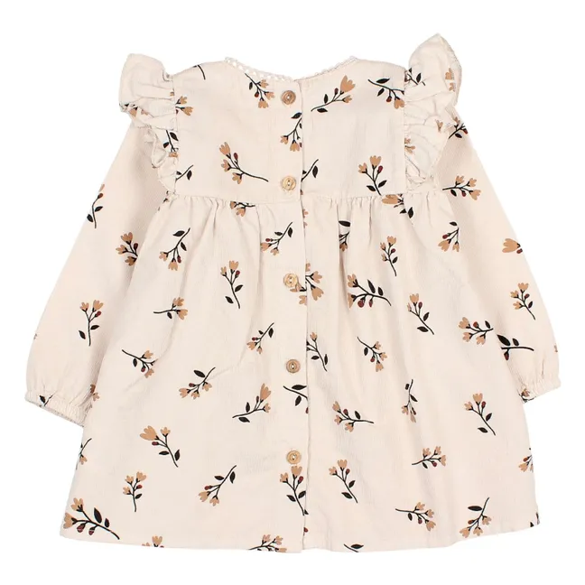 Abito da bambino in velluto folk millerighe | Ecru