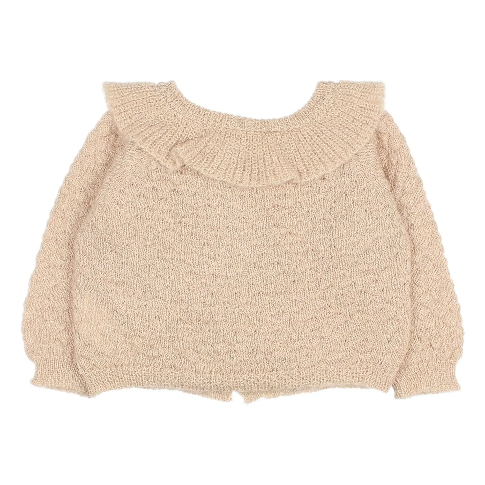 Búho Beige Boho Baby Cardigan