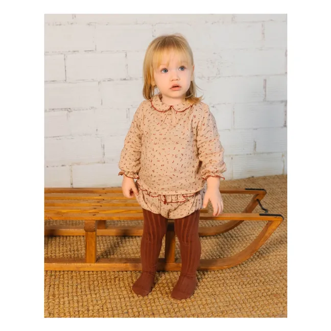 Gasa de algodón poema bloomer | Rosa Pálido