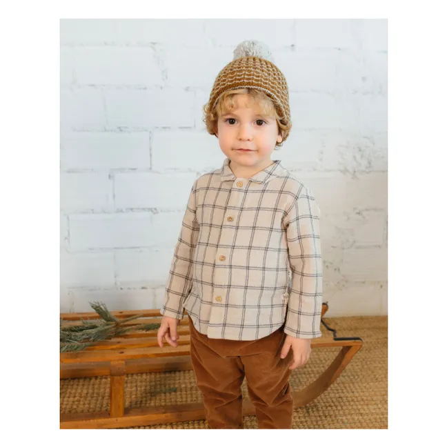 Camisa de gasa de algodón Mountain Baby | Crudo
