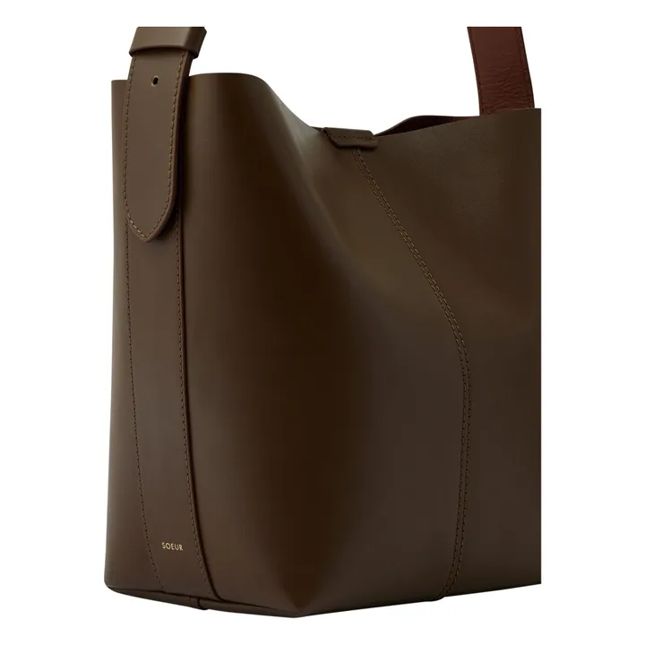 Soeur - Saudade Mini Leather Bag - Taupe brown | Smallable