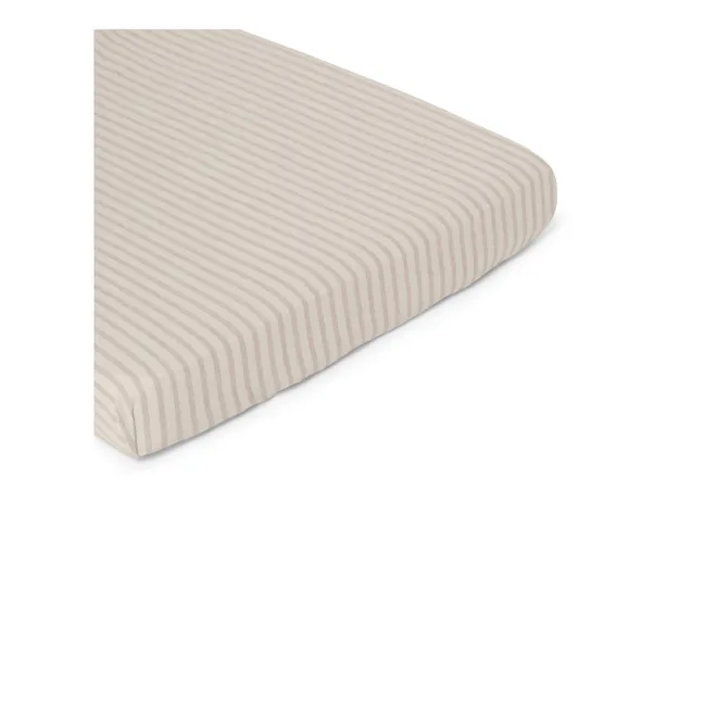 Drap-housse Stripe | Beige