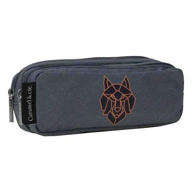 Trousse Double Loup | Bleu