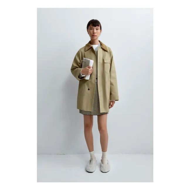 Chaqueta abotonada  | Beige