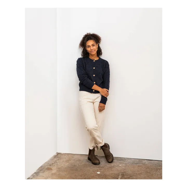 Cárdigan Popcorn - Colección Mujer | Azul Marino- Imagen del producto n°2