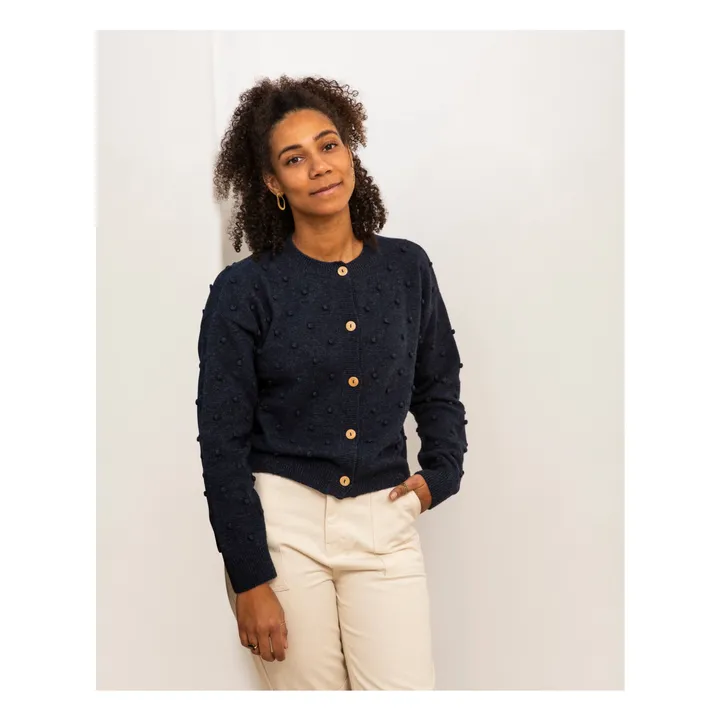 Cárdigan Popcorn - Colección Mujer | Azul Marino- Imagen del producto n°1