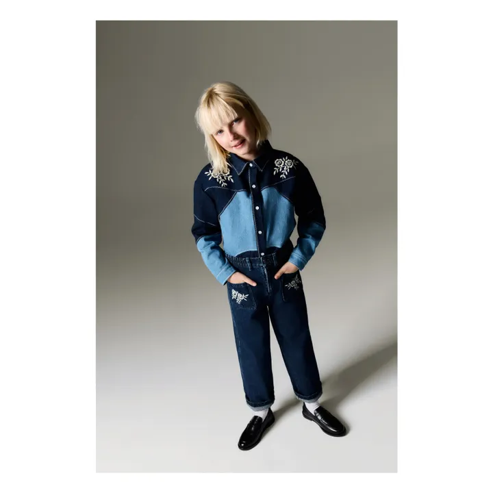 Camisa Danubio Jean | Azul Marino- Imagen del producto n°1