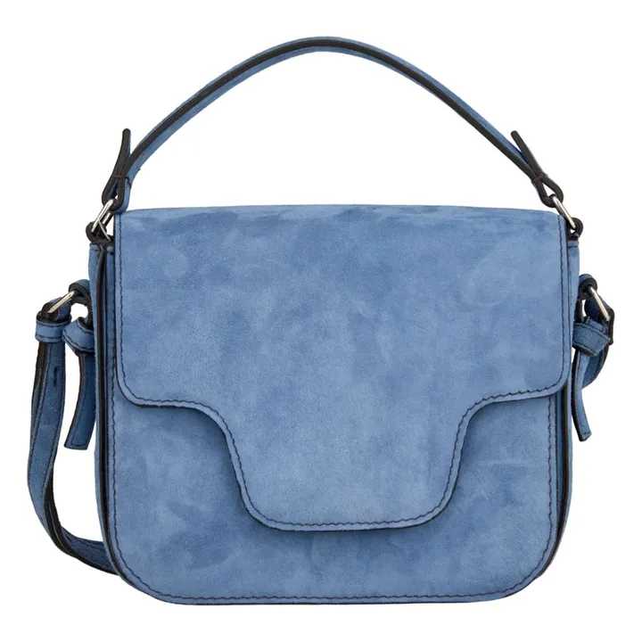 Suede Iris bag | Blue- Product image n°0