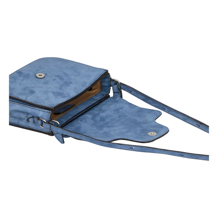 Suede Iris bag | Blue- Product image n°1